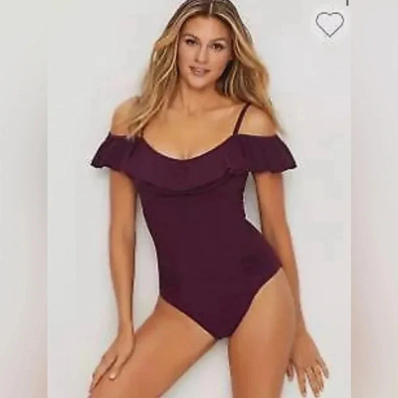 Profile by Gottex Gala Off The Shoulder One Piece Sz 10 NWOT - Picture 1 of 12